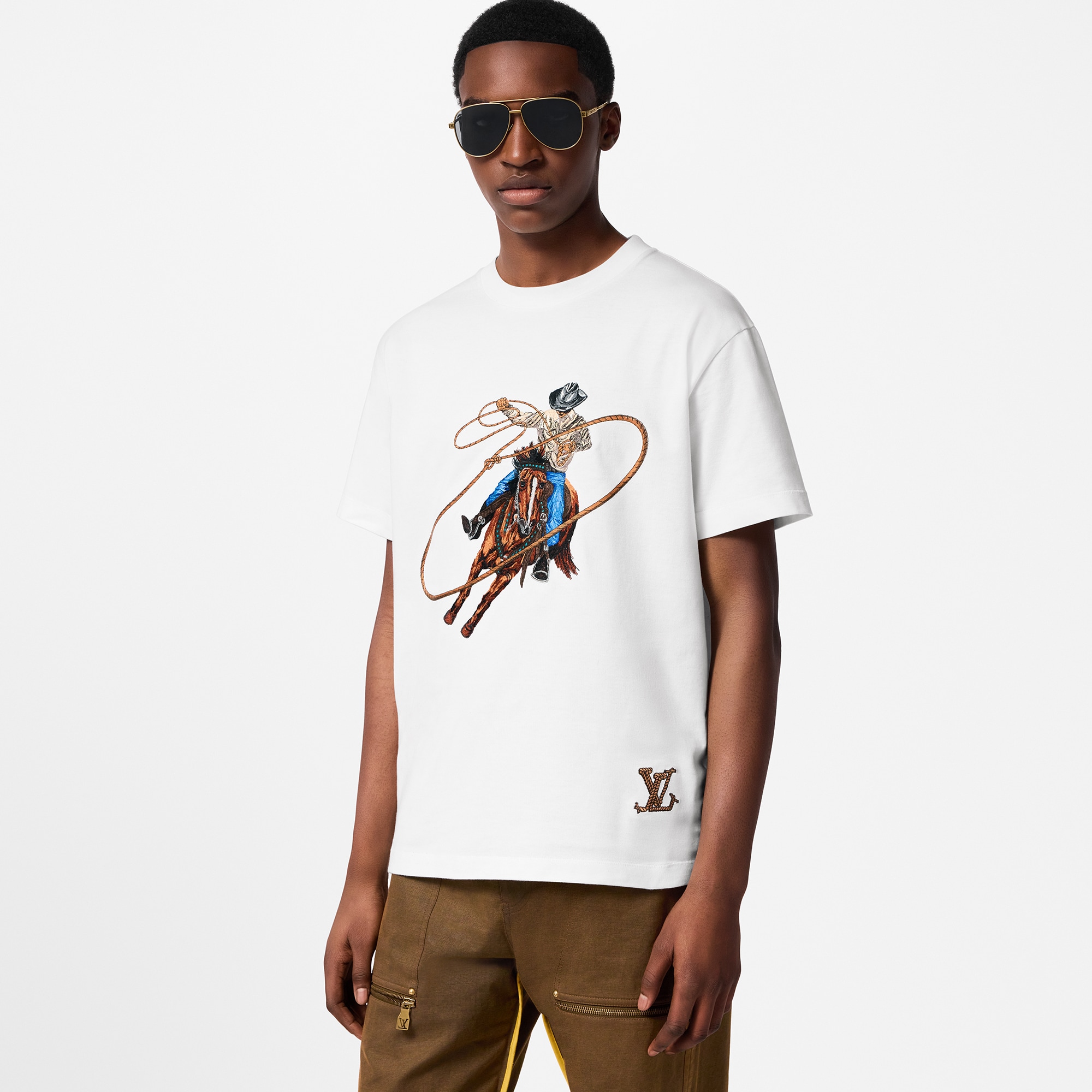 Graphic Embroidered Cotton T-Shirt - Ready-to-Wear | LOUIS